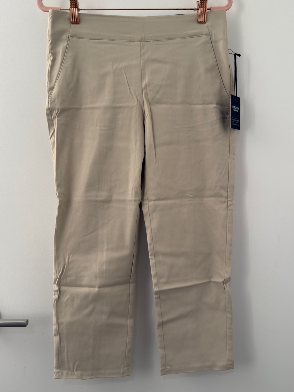 Simply Vera Vera Wang Modern Twill Capri Khaki Beige Tan Brown Size Small Kohl’s